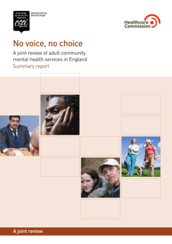 No voice, no choice: A joint review of adult community mental health