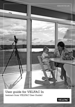 User guide for VELFAC In