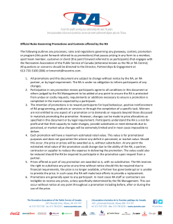 Rules and Regulations