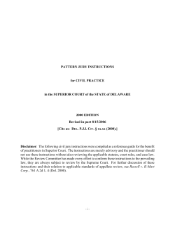 pattern jury instructions