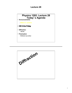 Diffraction - UConn Physics