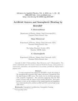 Artificial Aurora and Ionospheric Heating by HAARP