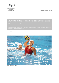 AQUATICS: History of Water Polo at the Olympic Games