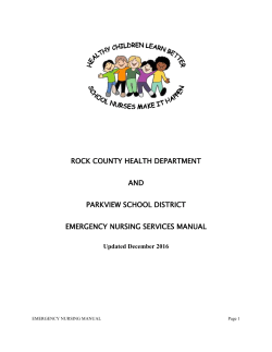 Nursing Manual - Parkview School District