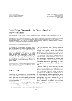 One Wedge Convention for Stereochemical Representations