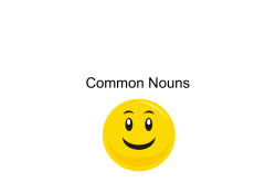 Common Nouns