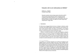 Semantic role to new information in Meithei