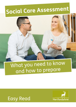Social Care Assessment - What you need to know and how to