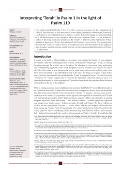 Print this article - HTS Teologiese Studies / Theological Studies