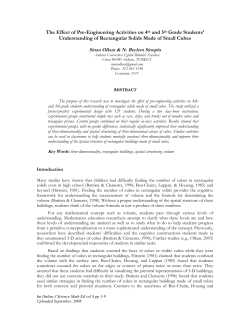 The Effect of Pre-Engineering Activities on 4th and 5th Grade