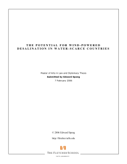 The Potential for Wind-Powered Desalination in Water-Scarce