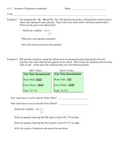 4.1.2 Systems of Equations (continued) Name: I Can