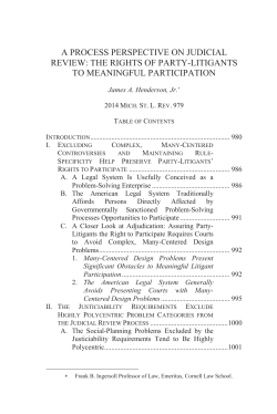 A Process Perspective on Judicial Review