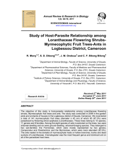 Study of Host-Parasite Relationship among Loranthaceae Flowering