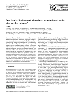 Does the size distribution of mineral dust aerosols depend on the