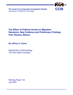 The Effect of Political Unrest on Migration Decisions: New Evidence