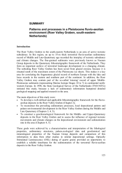 SUMMARY Patterns and processes in a Pleistocene fluvio