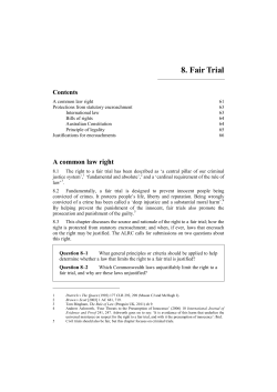 8. Fair Trial - Australian Law Reform Commission