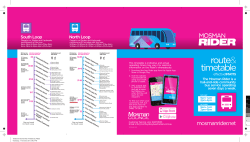Timetable - Mosman Rider