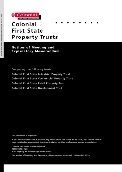 Colonial First State Property Trusts