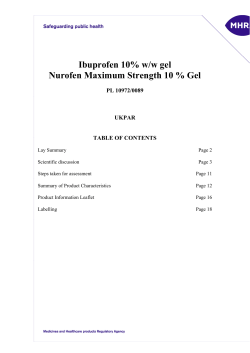Ibuprofen 10% w/w gel Nurofen Maximum Strength 10 % Gel