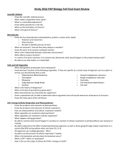 2016 Fall Final Exam Review