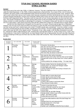 TITUS SALT SCHOOL REVISION GUIDES Of Mice and Men