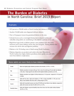 NC Diabetes Prevention and Control Program Fact Sheet