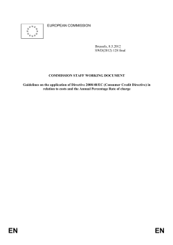 COMMISSION STAFF WORKING DOCUMENT