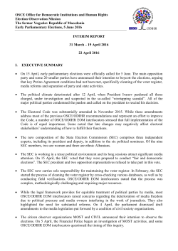 OSCE Office for Democratic Institutions and Human Rights Election