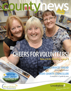 cheers for volunteers! - West Lindsey District Council