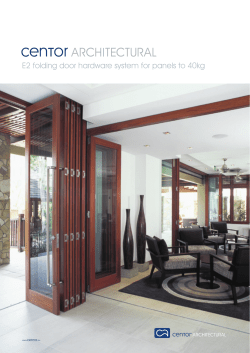 E2 folding door hardware system for panels to 40kg