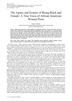 Agony and Ecstacy of being Black and Female