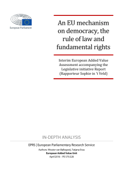 an EU mechanism on democracy the rule of law and fundamental