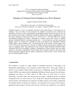 Kinetics of Nascent Soot Oxidation in a Flow Reactor