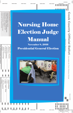 Nursing Home Election Judge Manual