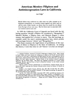 Antimiscegenation Laws in California