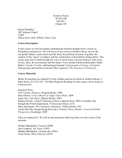 Feminist Theory Syllabus 1