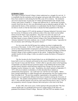 the full history  - University of Arkansas at Pine Bluff