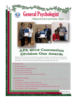 Issue - APA Divisions