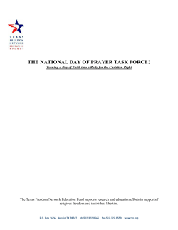 The National Day of Prayer Task Force