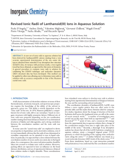 Revised Ionic Radii of Lanthanoid(III) Ions in Aqueous Solution