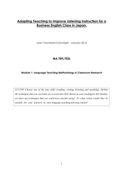 Adapting Teaching to Improve Listening Instruction for a Business