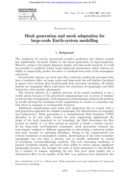 Mesh generation and mesh adaptation for large-scale Earth