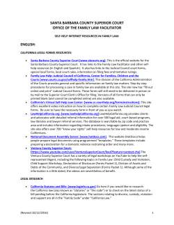 self-help internet resources in family law
