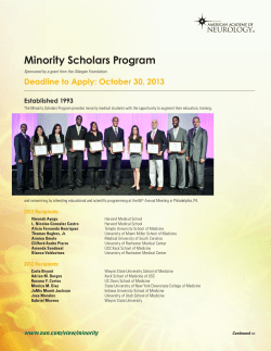 Minority Scholars Program - American Academy of Neurology