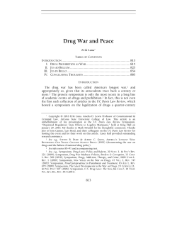 Drug War and Peace - UC Davis Law Review