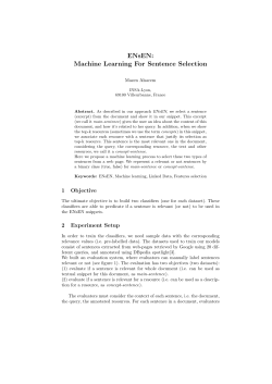 ENsEN: Machine Learning For Sentence Selection