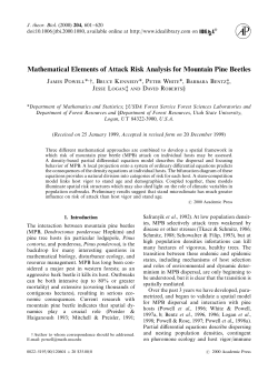 Mathematical Elements of Attack Risk Analysis for Mountain Pine