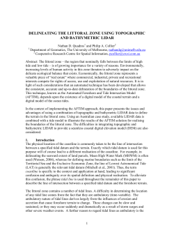 delineating the littoral zone using topographic and bathymetric